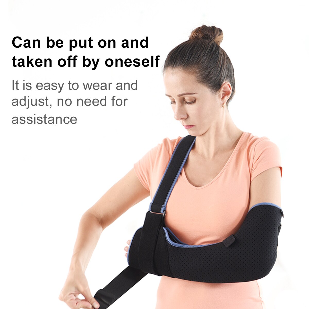 VELPEAU Arm Sling Immobilizer for Hand Injury Or Dislocated Rotator Cuff Support Comfortable Medical Arm Sling For Sleeping