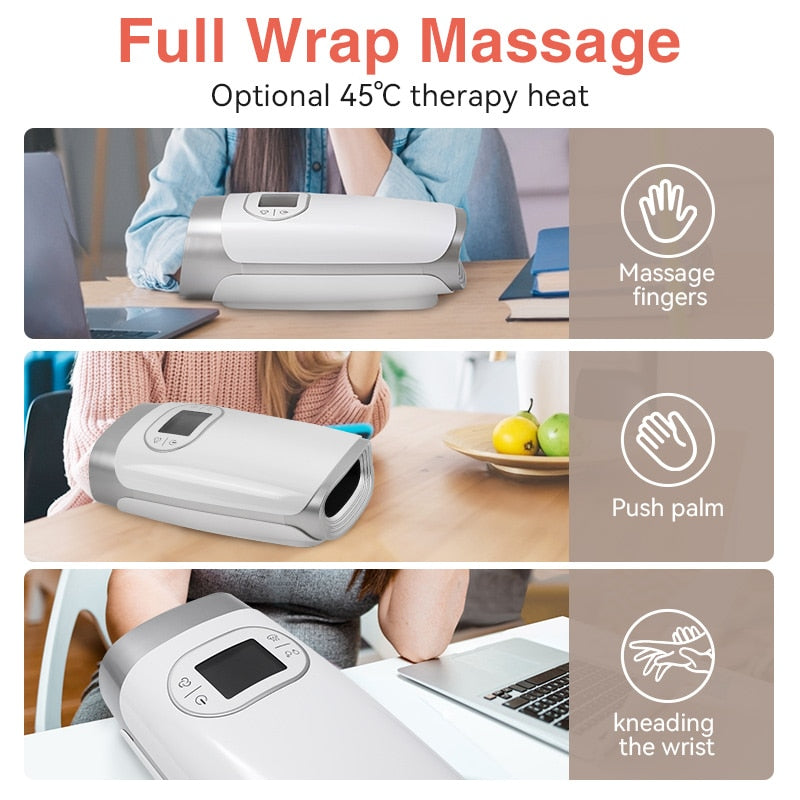 Hand Massager Acupoint Massage Heated Physiotherapy Air Compression Massage