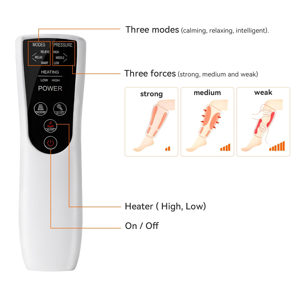 Electric Calves Massager Air Compression Heated