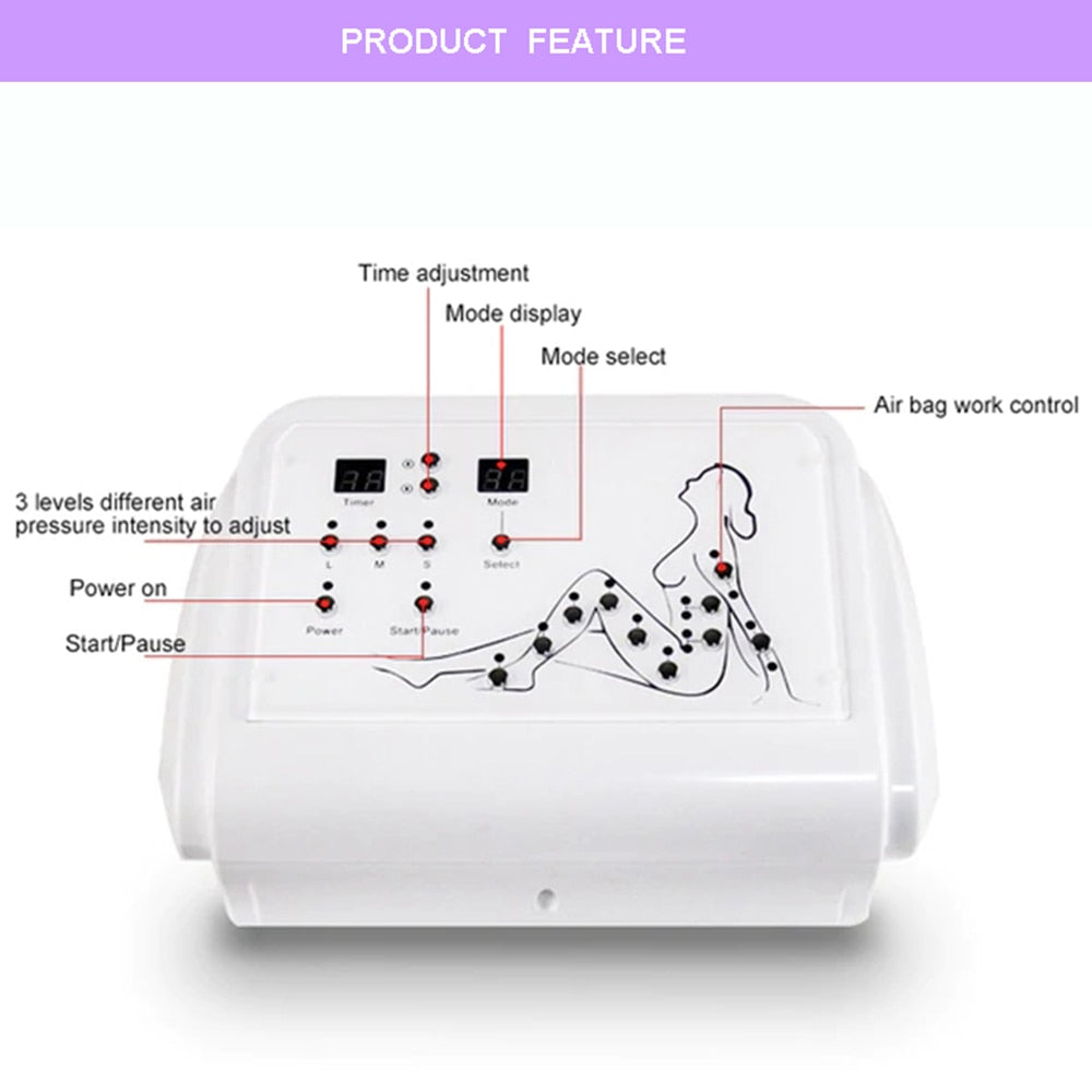 40 Air Bags Pressure Pressotherapy Body Slim Massage Lymphatic Drainage Machine For Body Sliming