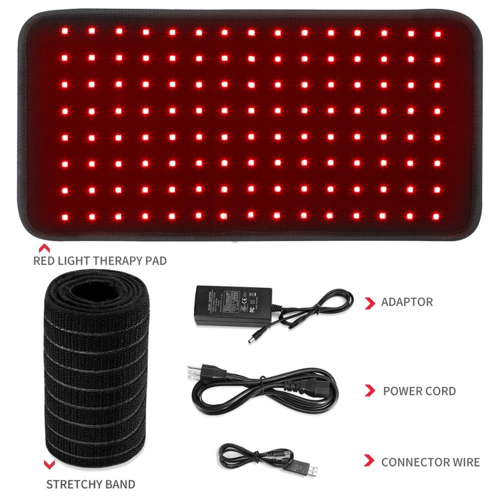 LOVTRAVEL 25W 660nm LED Red Light&850nm Near Infrared Light Therapy Devices Large Pads Wearable Wrap for Pain Relief