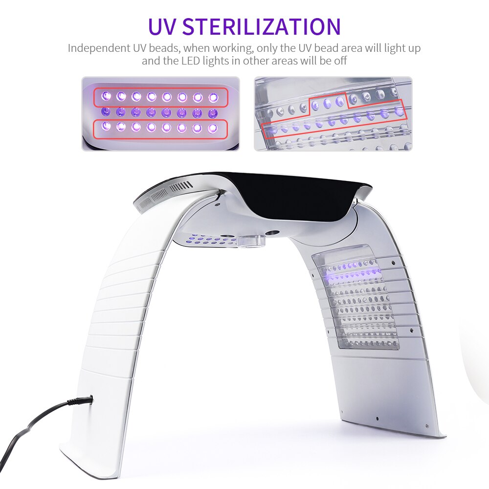 8Colors LED UV Facial Mask Photon Therapy/ Face Skin Lifting