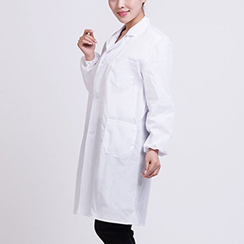 Doctor Lab Coat Surgical Uniform Woman Smart Long Sleeve White Lab Coat Hospital Woman Unisex Summer Thin Sanitary Jacket