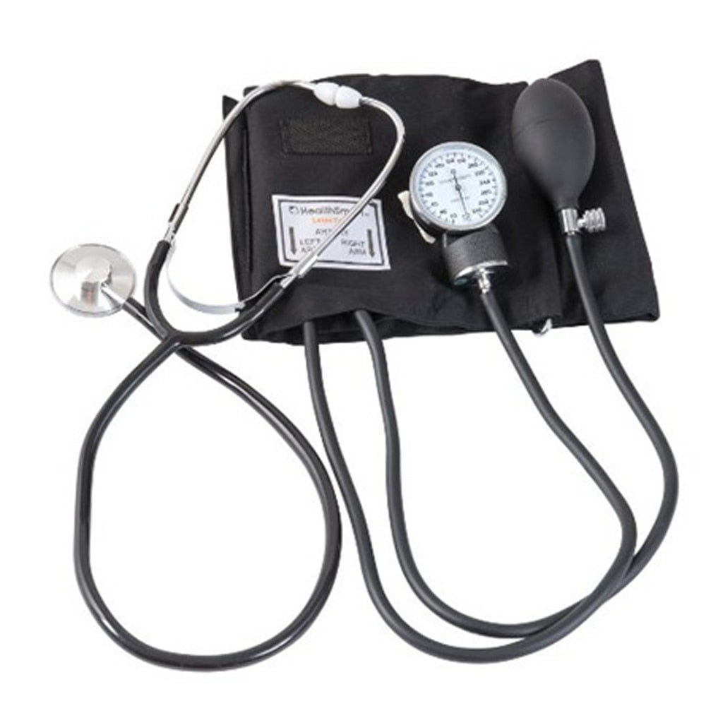 Household Medical Blood Pressure Monitor Measure Stethoscope Doctor Systolic Diastolic Arm Sphygmomanometer BP Tonometer