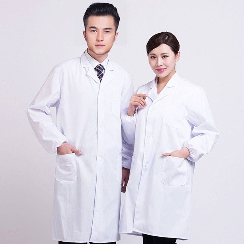 Doctor Lab Coat Surgical Uniform Woman Smart Long Sleeve White Lab Coat Hospital Woman Unisex Summer Thin Sanitary Jacket