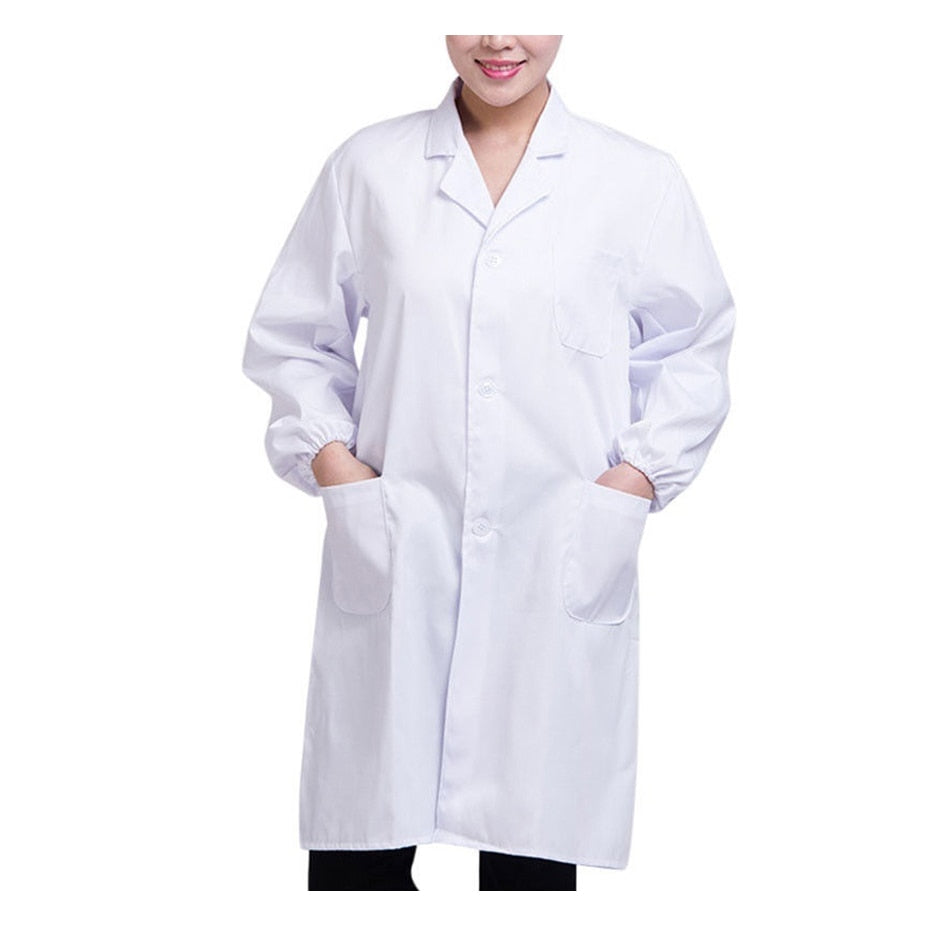 Doctor Lab Coat Surgical Uniform Woman Smart Long Sleeve White Lab Coat Hospital Woman Unisex Summer Thin Sanitary Jacket