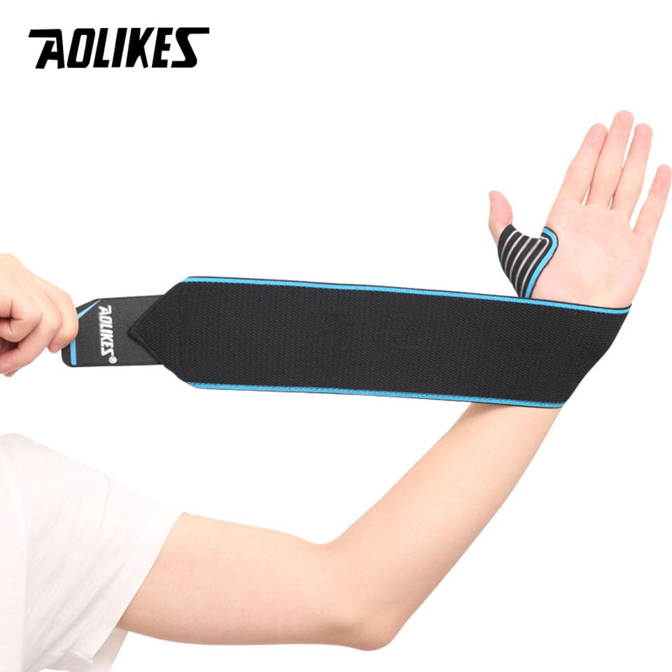 AOLIKES 1PCS Adjustable Opening Design Weight Lifting Wristband Wrist Support Brace Straps Wraps