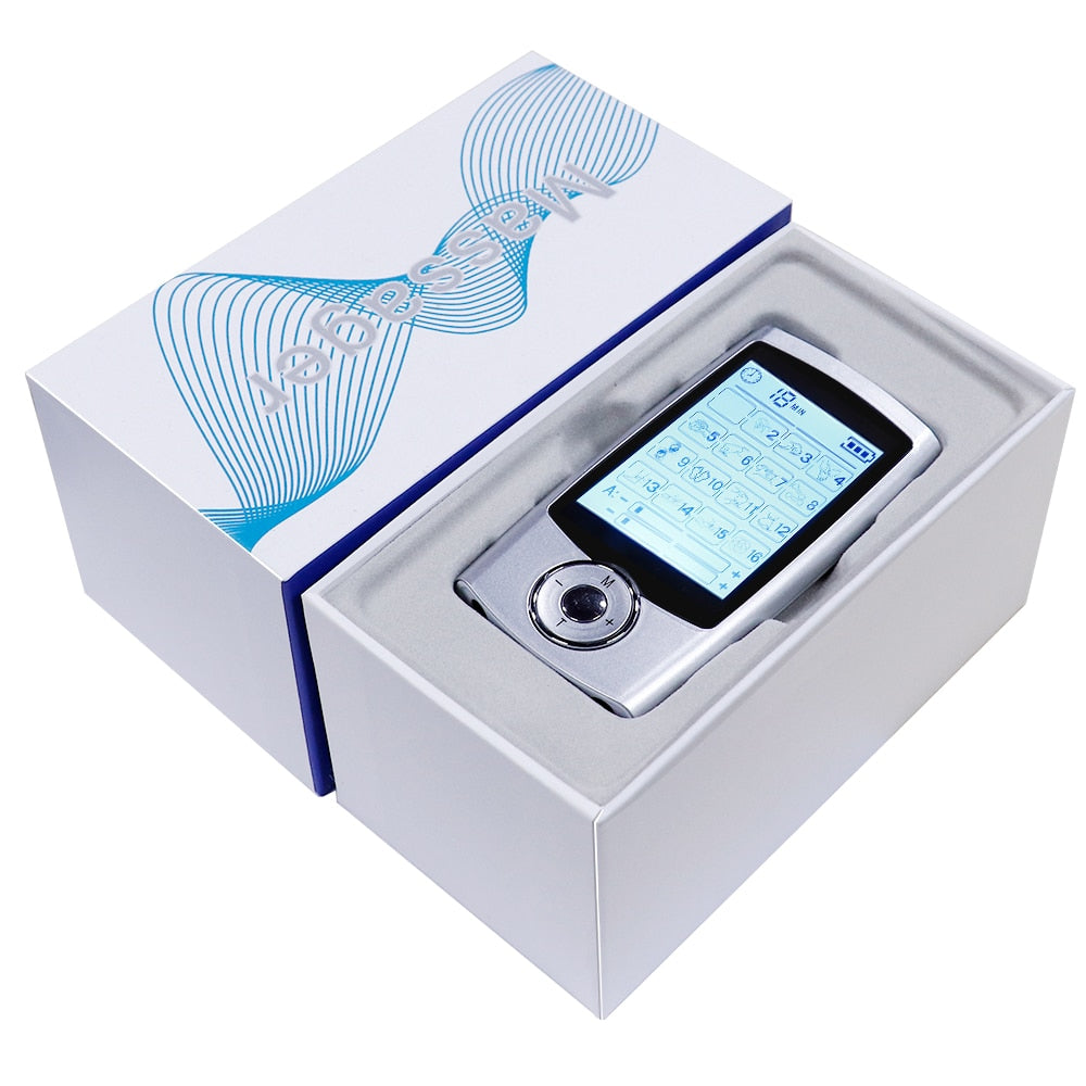 16 Modes Dual Output TENS Digital Meridian Massager Unit Pulse Muscle Stimulator Acupuncture EMS Physiotherapy Device Fat Burner