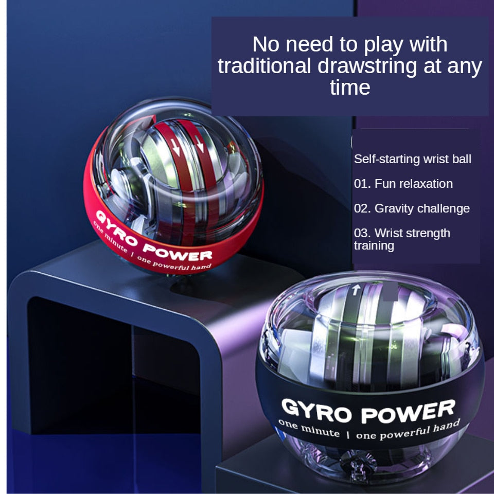 LED Wrist Power Hand Ball Self-starting Gyro ball Powerball Arm Hand Muscle Force Trainer  Exercise Equipment Strengthener