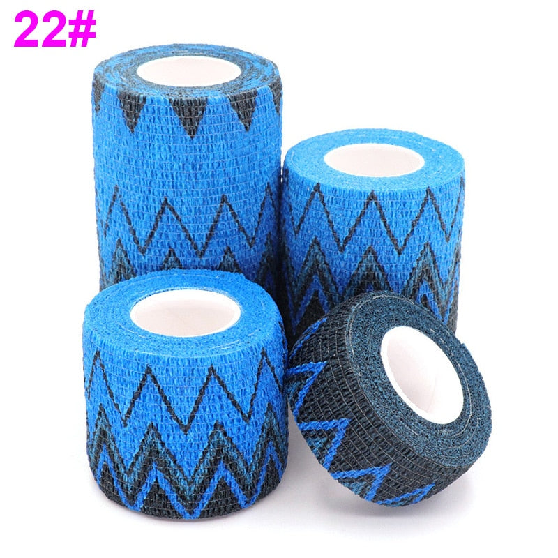 1 Pcs Printed Sports Knee Protector 4.8m Medical Therapy Elastic Bandage Colorful Self Adhesive Wrap Tape for Finger Joint Pet