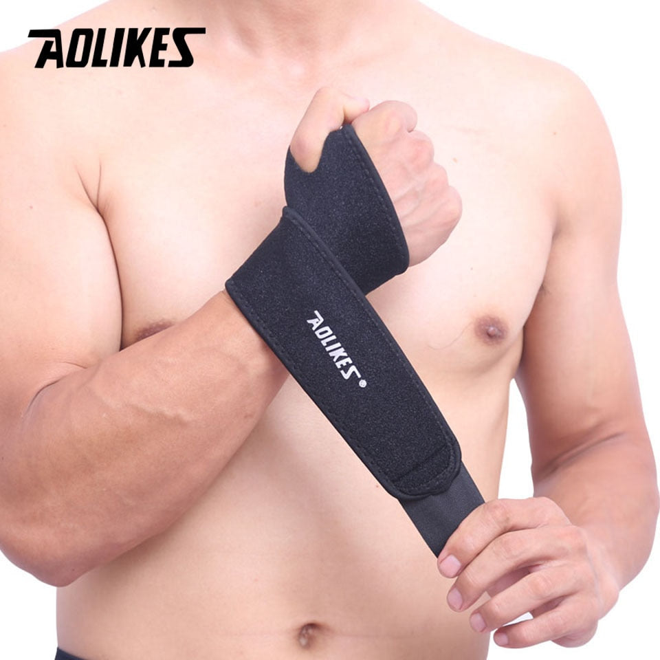 AOLIKES 1 PC Wrist Band Support for Adjustable Wrist Bandage Brace for Sports Wristband Compression Wraps Tendonitis Pain Relief