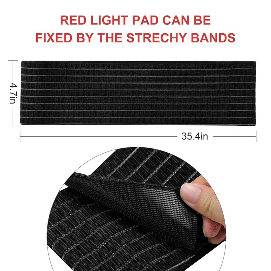 LOVTRAVEL 25W 660nm LED Red Light&850nm Near Infrared Light Therapy Devices Large Pads Wearable Wrap for Pain Relief