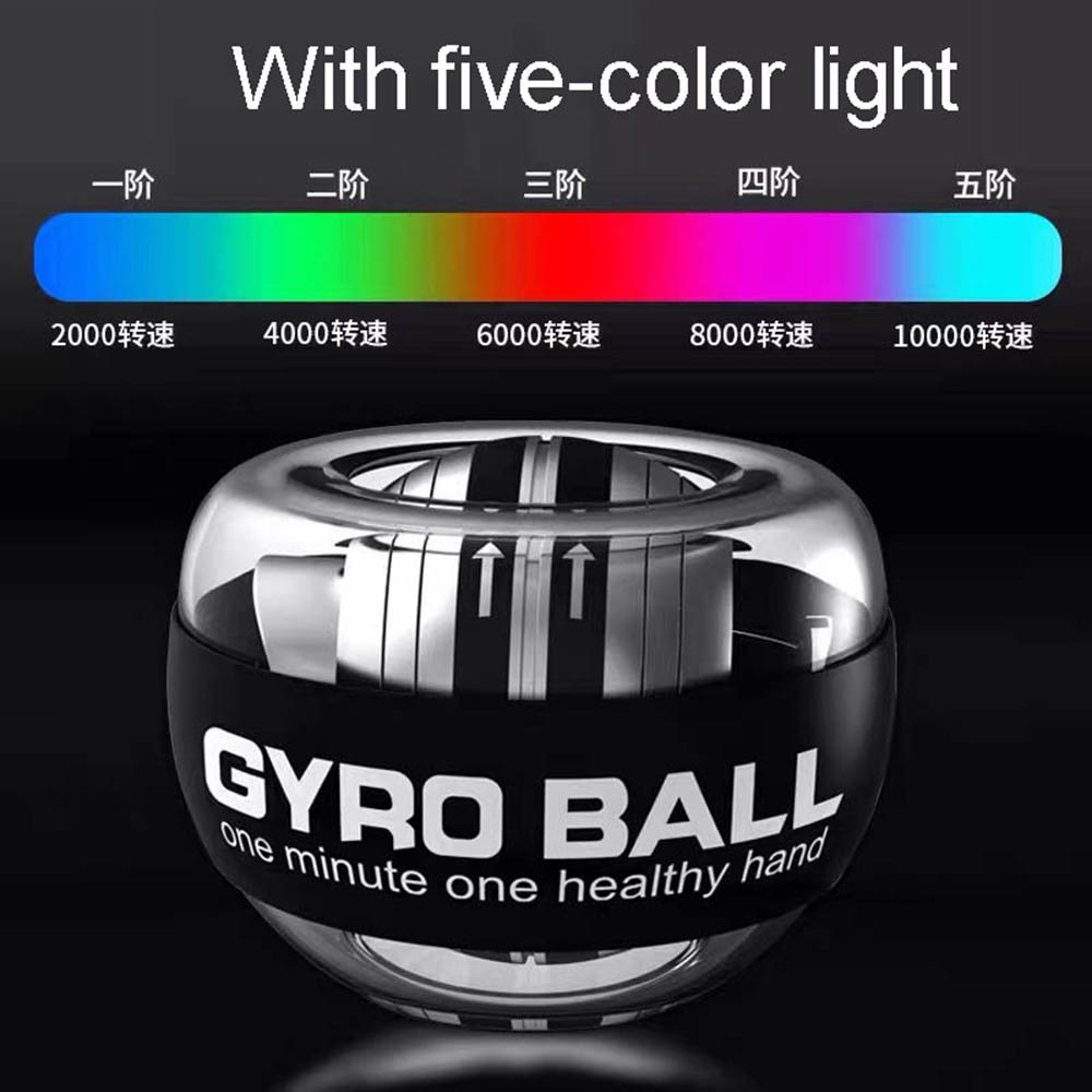 LED Wrist Power Hand Ball Self-starting Gyro ball Powerball Arm Hand Muscle Force Trainer  Exercise Equipment Strengthener