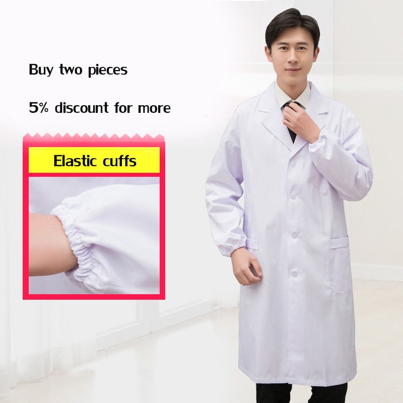 High Quality White Coat Lab Coat Hospital Doctor Slim Nurse Uniform Spa Uniform Nursing Uniform Scrubs Medical Uniforms Women