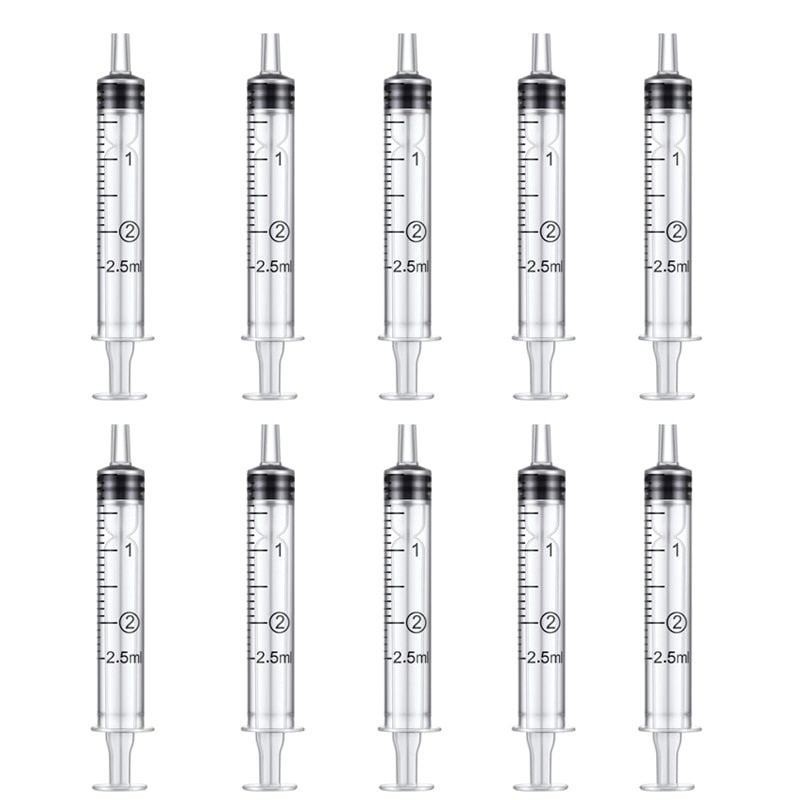 2-20Pcs 1ml-10ml Plastic Reusable Syringe For Measuring Nutrient Sterile Hydroponics Kithchen Tool