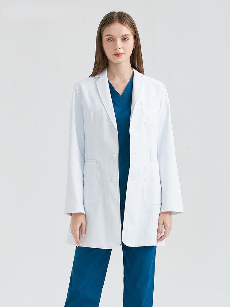 High-end white coat men's long cuff cavity cosmetic plastic hospital medical beauty doctor work clothes in long