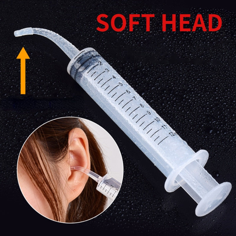 12ML Ear Cleaner Washer Syringer Elbow Rubber Tube Earwax Cleaning Removal Tool Ear Cleaner Wax Removal Ear Cleaner Health Care