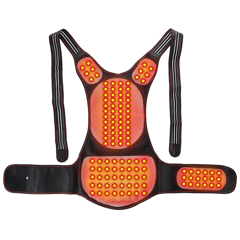 Self Heating Vest Tourmaline Therapy Waist Back Shoulder Posture Corrector Back Support Brace Belt Pain Relief Health Care