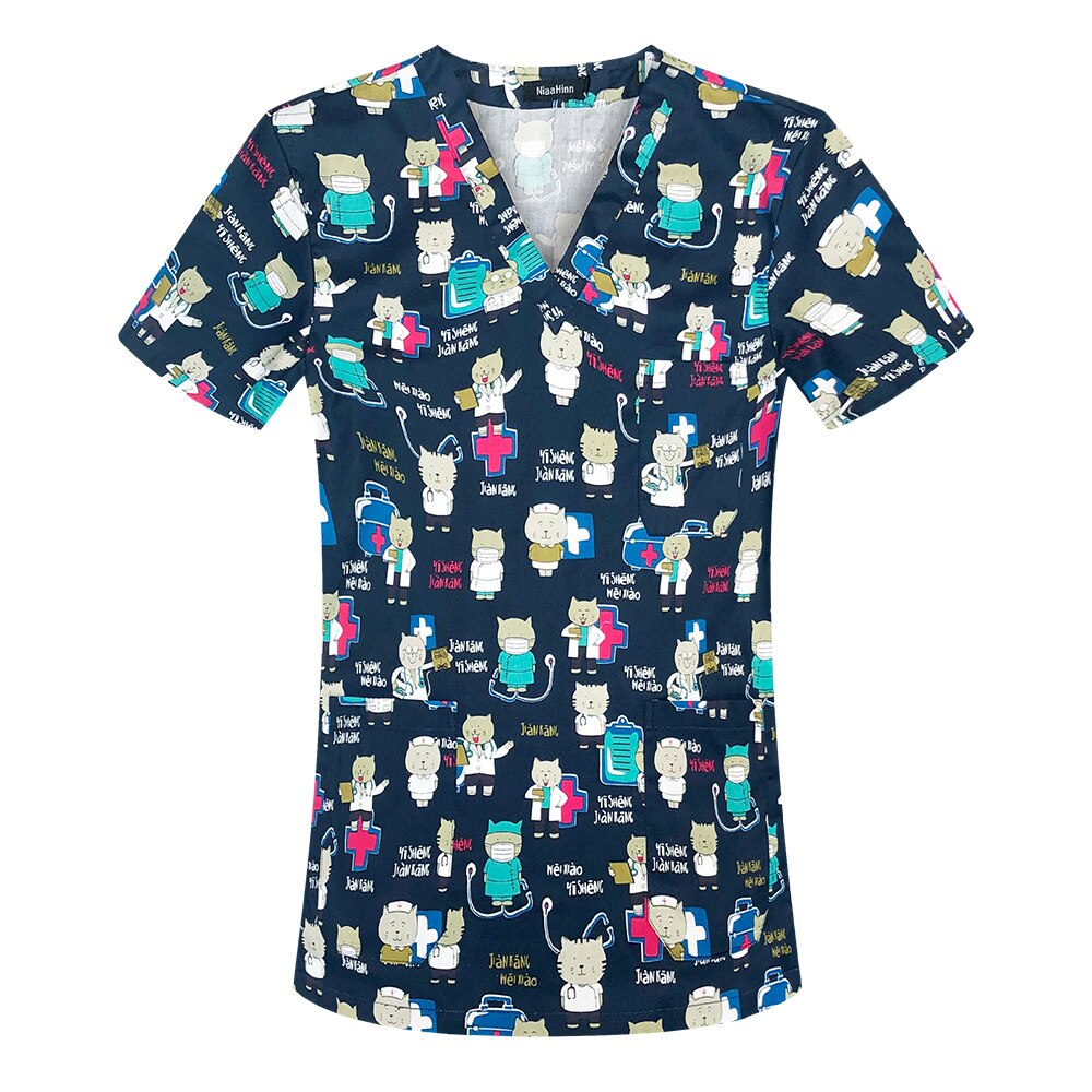 Nursing Uniform for Male Female Dental Hospital Medical Scrubs Tops Pet Grooming Veterinary Supplies Nurse Women Uniforms Shirt