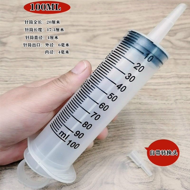 Multifunction Large Capacity Syringe Reusable Pump Measuring For Draw Ink Pet Feeding Car Liquid Oil Glue Applicator 500ml