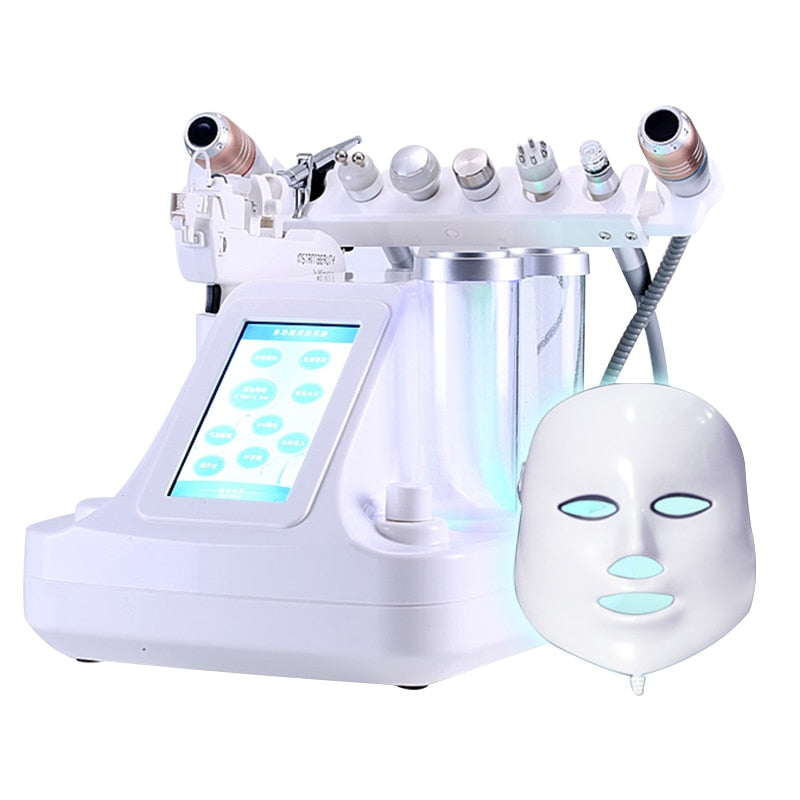 16 IN 1 Hydradermabrasion Hydra Small Bubble Facial Skin Care Galvanic Oxygen Jet Bio Lifting Blackhead Removal Beauty Machine