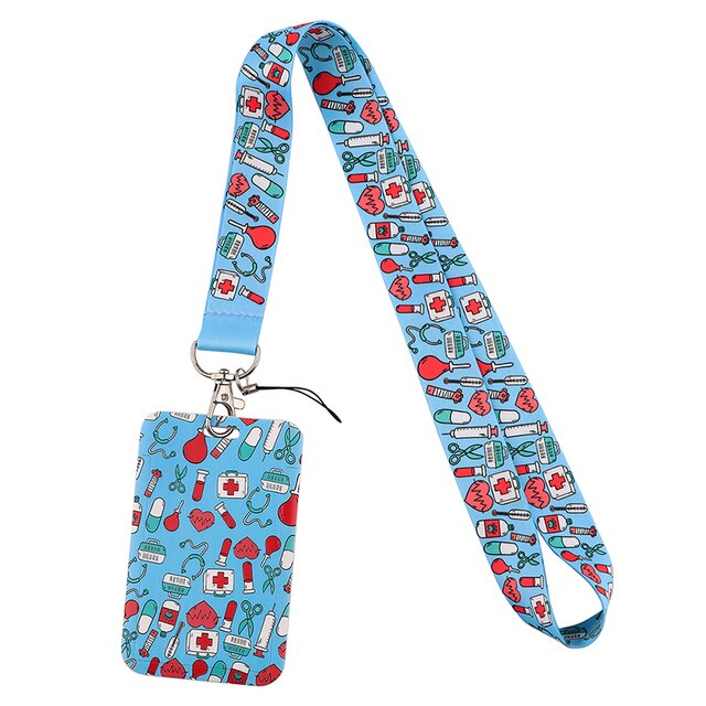 Medical Lanyard Credit Card ID Holder Badge Doctor Nurse Student Women Travel Bank Bus Business Card Cover Badge