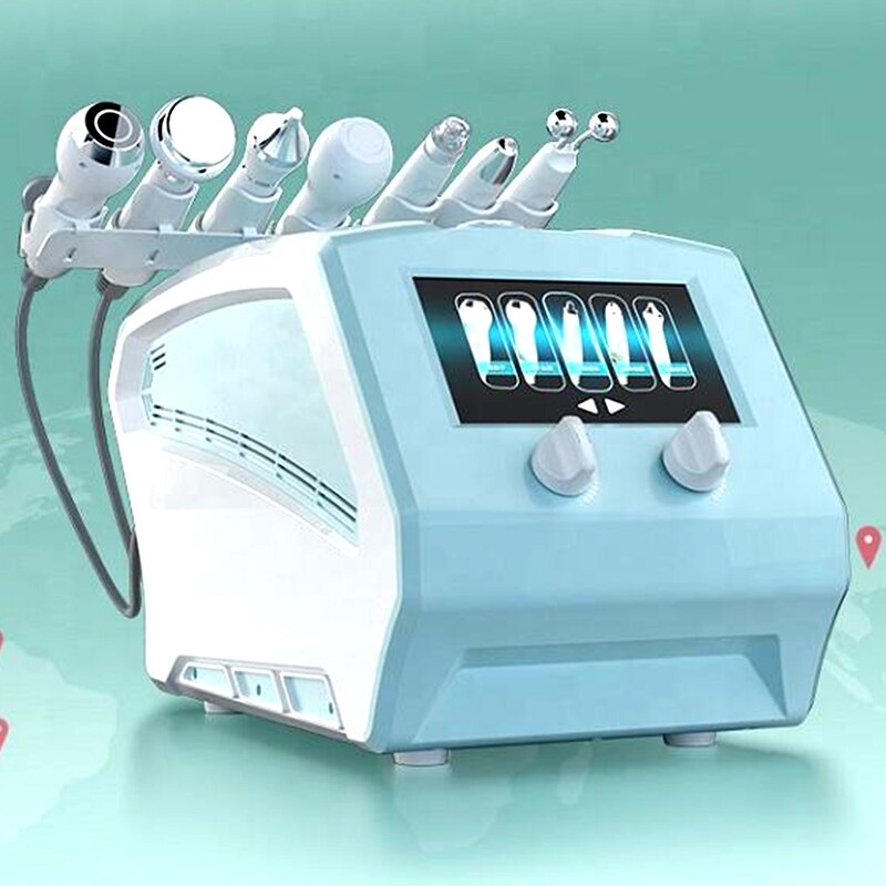 8 In 1 W8 Oxygen Oxgen Facial Spa System Hydro Micro Dermabrasion Microdermabrasion Machine Nano Spray Black Head Remover