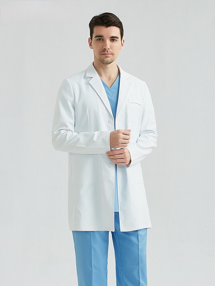 High-end white coat men's long cuff cavity cosmetic plastic hospital medical beauty doctor work clothes in long