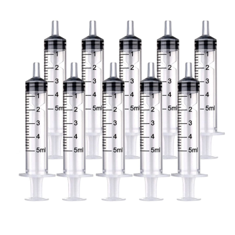 2-20Pcs 1ml-10ml Plastic Reusable Syringe For Measuring Nutrient Sterile Hydroponics Kithchen Tool