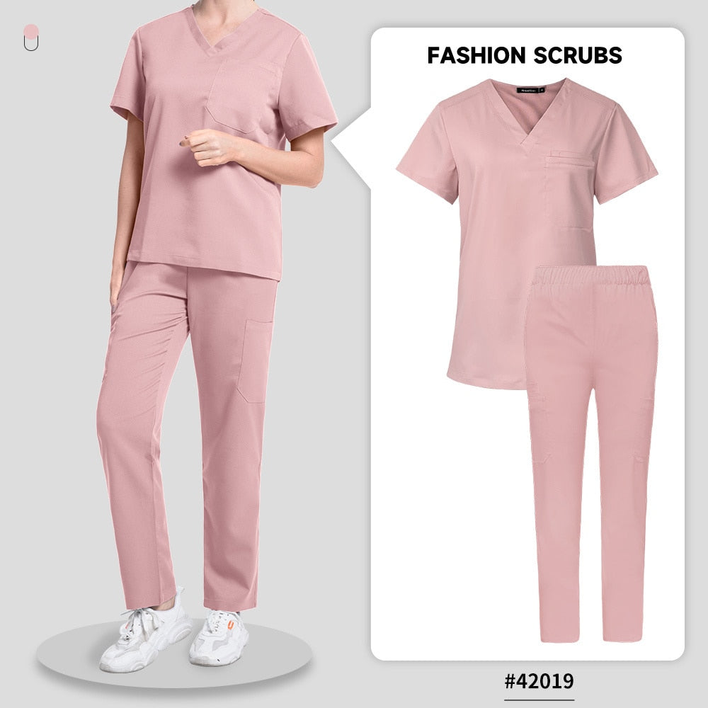 Unisex Pet Grooming Clinic Sets Nursing Clothes Workwear Men Scrub Sets Tooth Health Check Work Uniform Top Medical Doctor Pants