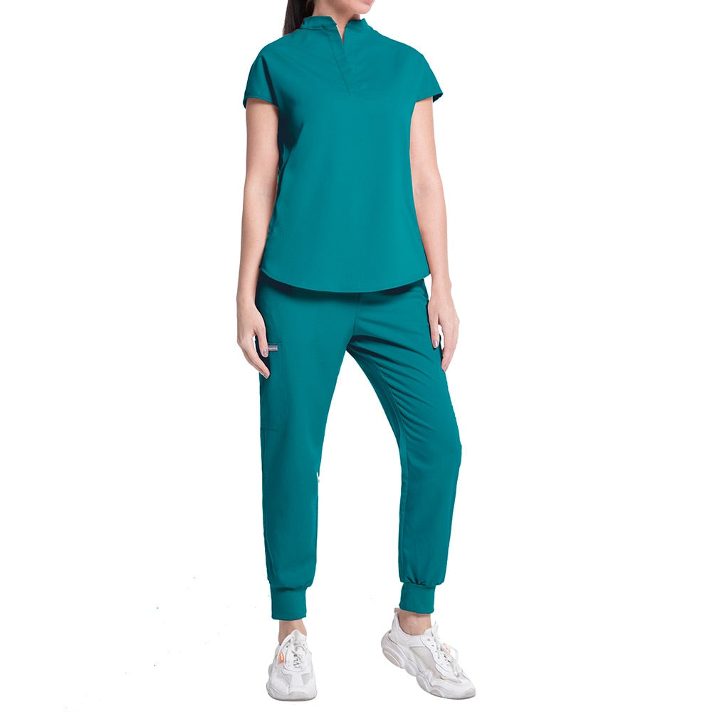 High Quality Surgical Uniforms Pharmacy Hospital Nursing Scrubs Tops+pants Breathable Beauty Salon Dentistry Pet Doctor Workwear