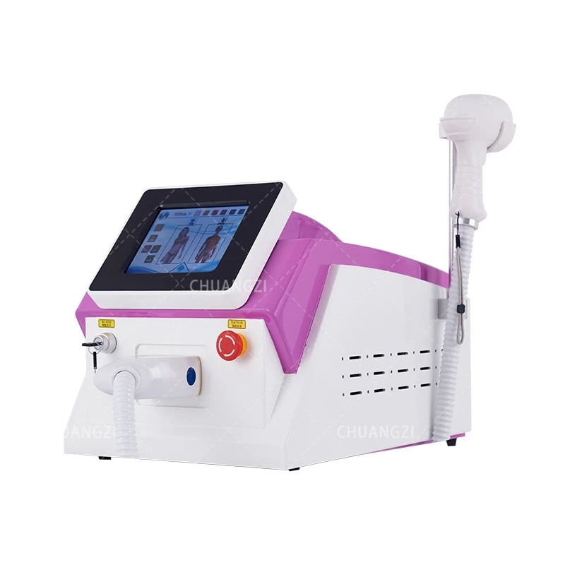 Portable 2000W 3 wavelength 755nm 808nm 1064nm hair removal machine Skin care facial hair removal cooling diode laser