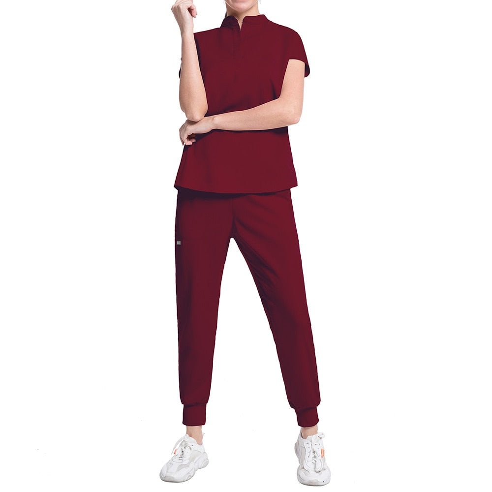 High Quality Surgical Uniforms Pharmacy Hospital Nursing Scrubs Tops+pants Breathable Beauty Salon Dentistry Pet Doctor Workwear