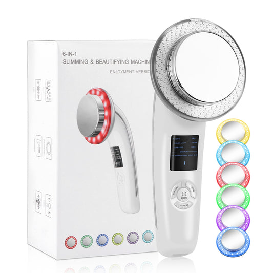 6 IN 1 EMS Ultrasonic Body Massager- RF Infrared 1Mhz Ultrasound Cavitation Fat Burning Weight Loss Device