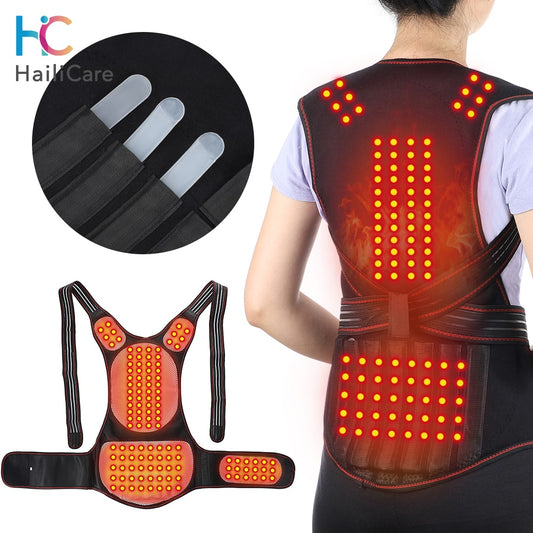 Self Heating Vest Tourmaline Therapy Waist Back Shoulder Posture Corrector Back Support Brace Belt Pain Relief Health Care