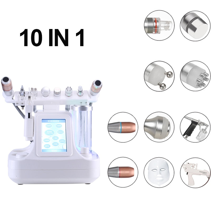 16 IN 1 Hydradermabrasion Hydra Small Bubble Facial Skin Care Galvanic Oxygen Jet Bio Lifting Blackhead Removal Beauty Machine