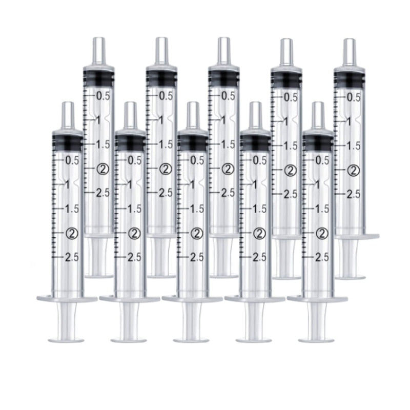 2-20Pcs 1ml-10ml Plastic Reusable Syringe For Measuring Nutrient Sterile Hydroponics Kithchen Tool