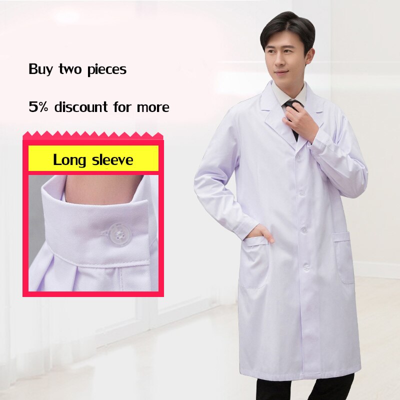 High Quality White Coat Lab Coat Hospital Doctor Slim Nurse Uniform Spa Uniform Nursing Uniform Scrubs Medical Uniforms Women