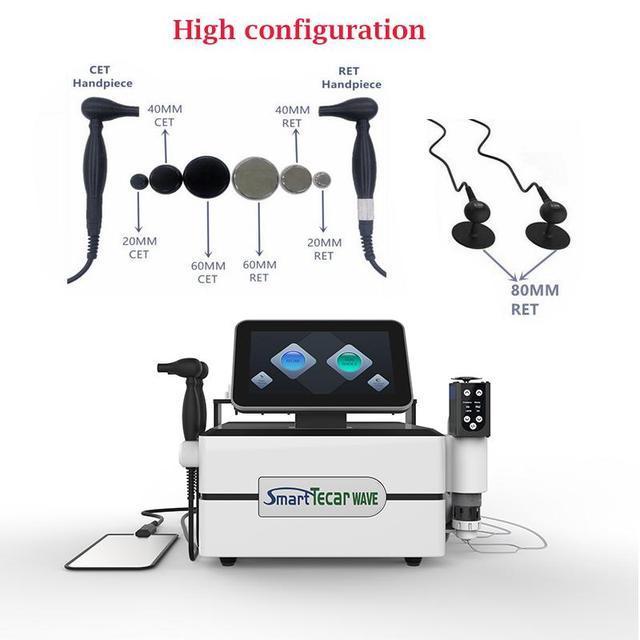 RET/CET Diathermy Capactive And Resistive Energy Transfer Tecar EMS Electric Muscle Stimulation Shock Wave Physiotherapy Machine