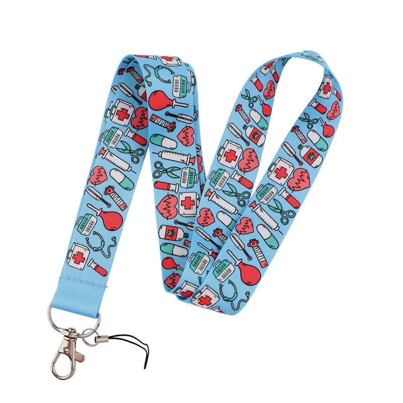 1pc Doctor Nurse Style Neck Strap for Staff ID Name Badges Holder Cellphone Lanyard Work Pass Bus Card Sleeve Strap Rope Lanyard