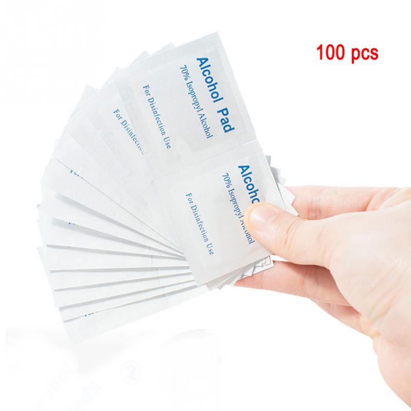 50/100pcs 75% Alcohol Wipe Antiseptic Pads