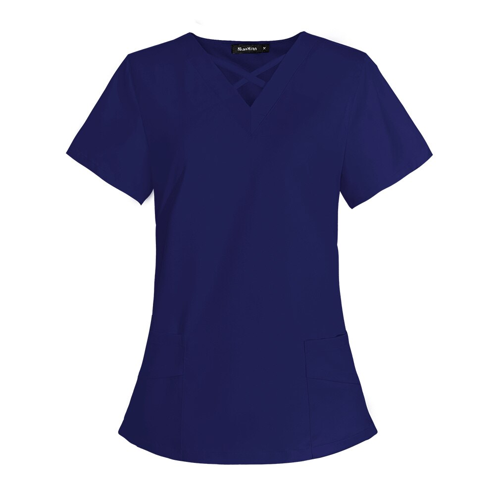 Women Nurses Uniform Surgical Scrubs Uniforms Nurse Scrub Tops Blouse Clinic Carer Protective Jackets Nursing Uniform Shirts xxl