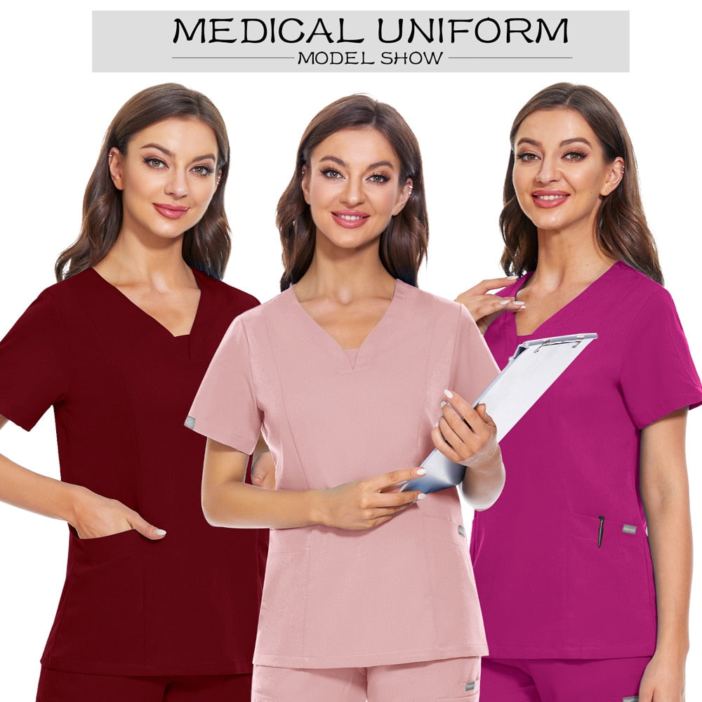 Medical Work Clothes Operating Room Uniform Nurse Uniform Dentistry Pharmacy Scrubs Blouse Women Overalls Hospital Scrub Shirt