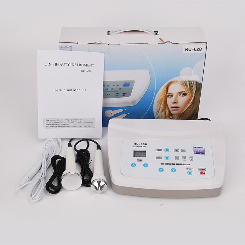 3 in 1 Ultrasonic Facial Massager Spot Tattoo Removal Anti Aging Wrinkle Face Skin Lifting 1mhz Ultrasound Beauty Device