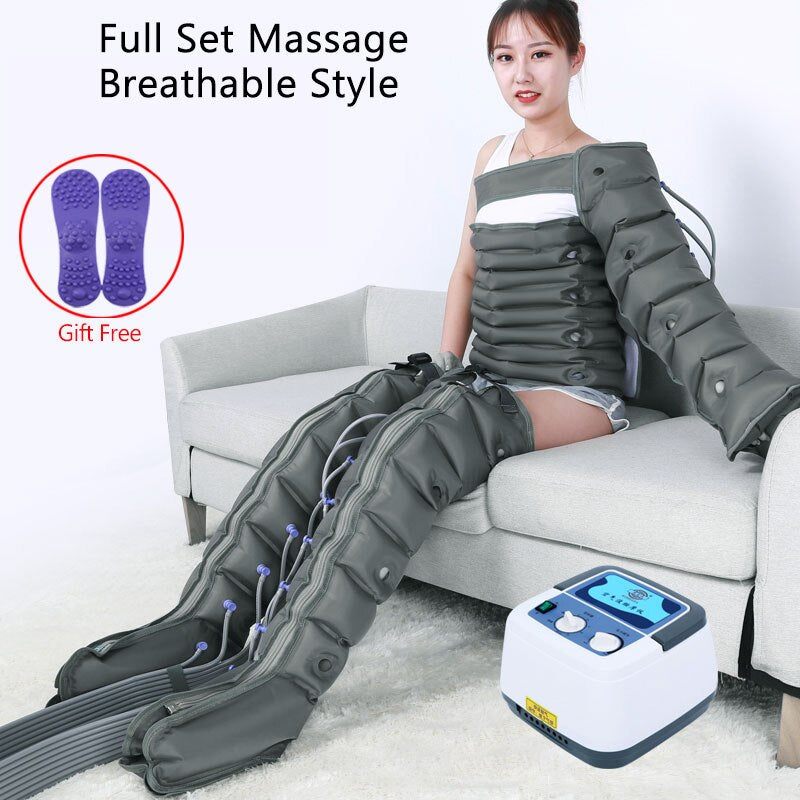 8/6 Air Chambers Compression Massager Therapy Pain Relife Waist Foot Arm Ankles Massage Rehabilitation Equipment Care