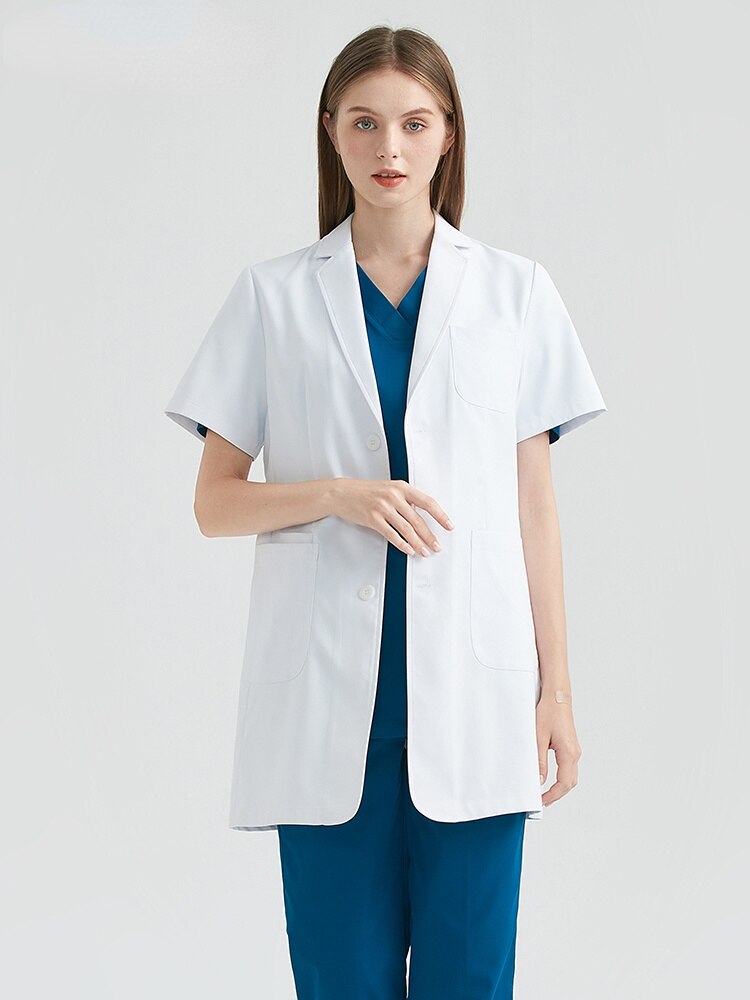 High-end white coat men's long cuff cavity cosmetic plastic hospital medical beauty doctor work clothes in long