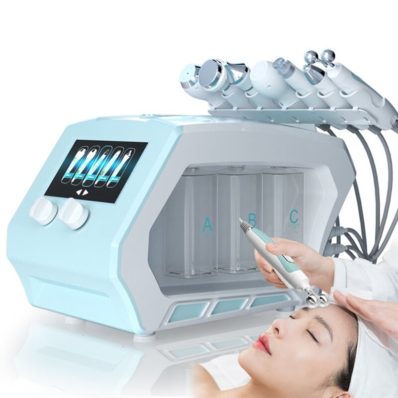 8 In 1 W8 Oxygen Oxgen Facial Spa System Hydro Micro Dermabrasion Microdermabrasion Machine Nano Spray Black Head Remover