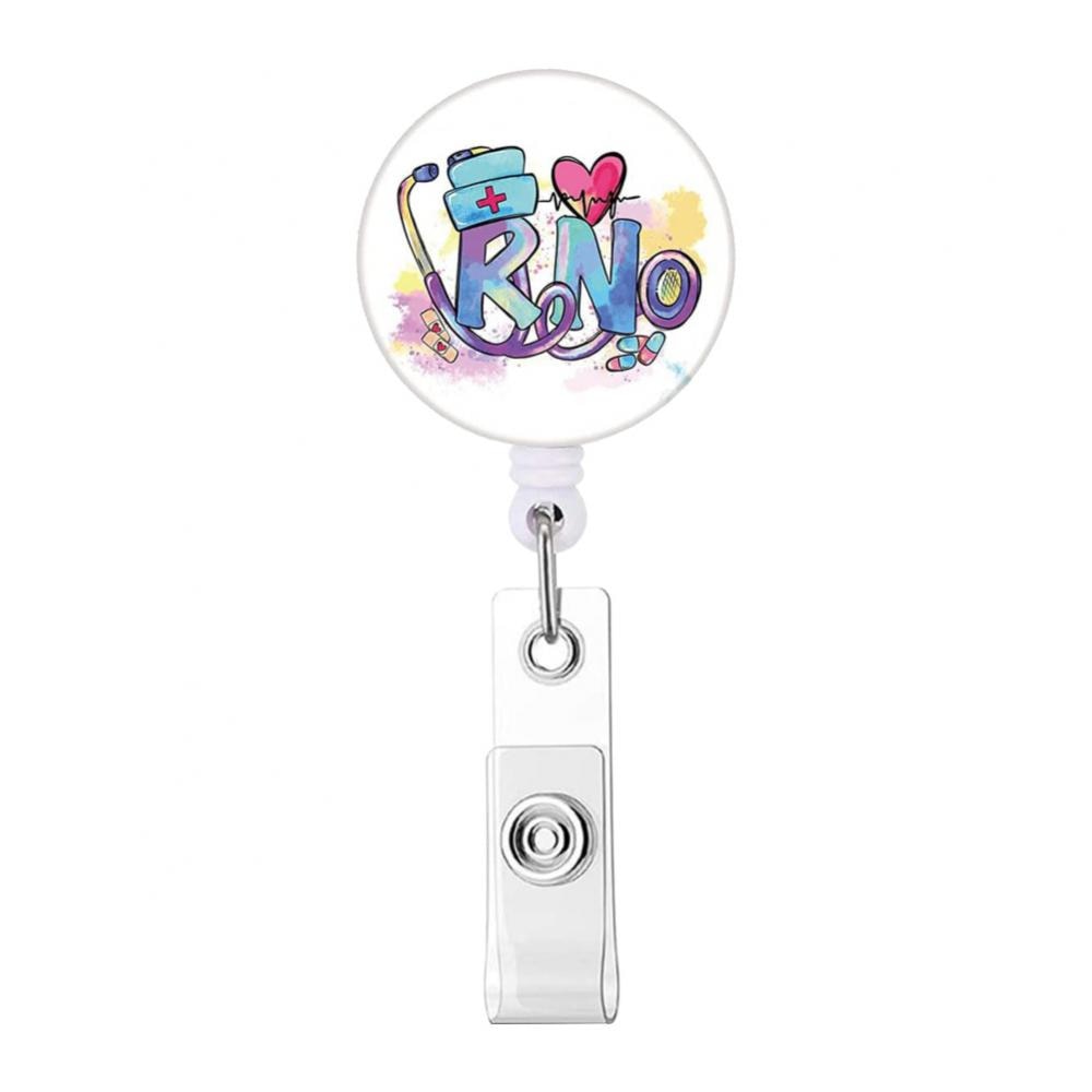 1PCS Retractable Pull Badge Nurse Cute Badge Reel Clip Badge Holder Yoyo Card Doctor ID Card Chain Clips School Student Office