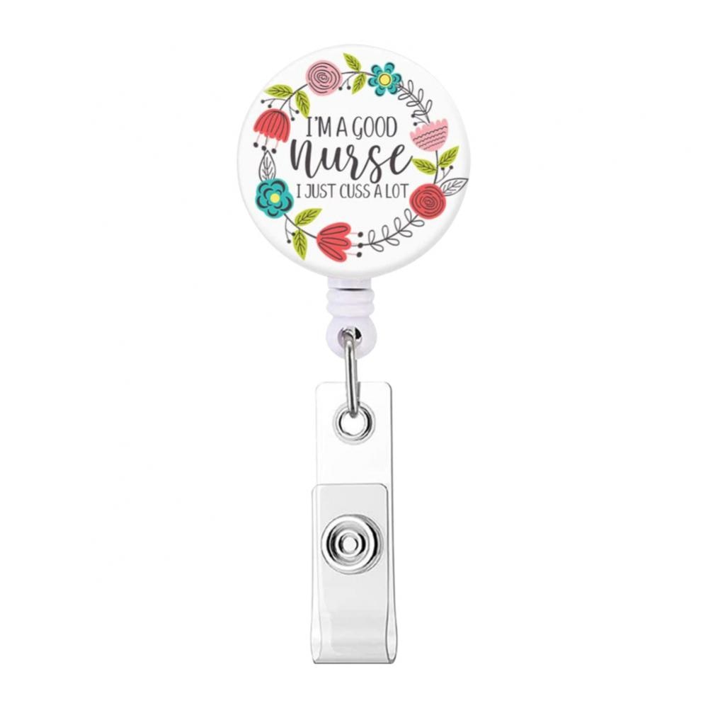 1PCS Retractable Pull Badge Nurse Cute Badge Reel Clip Badge Holder Yoyo Card Doctor ID Card Chain Clips School Student Office