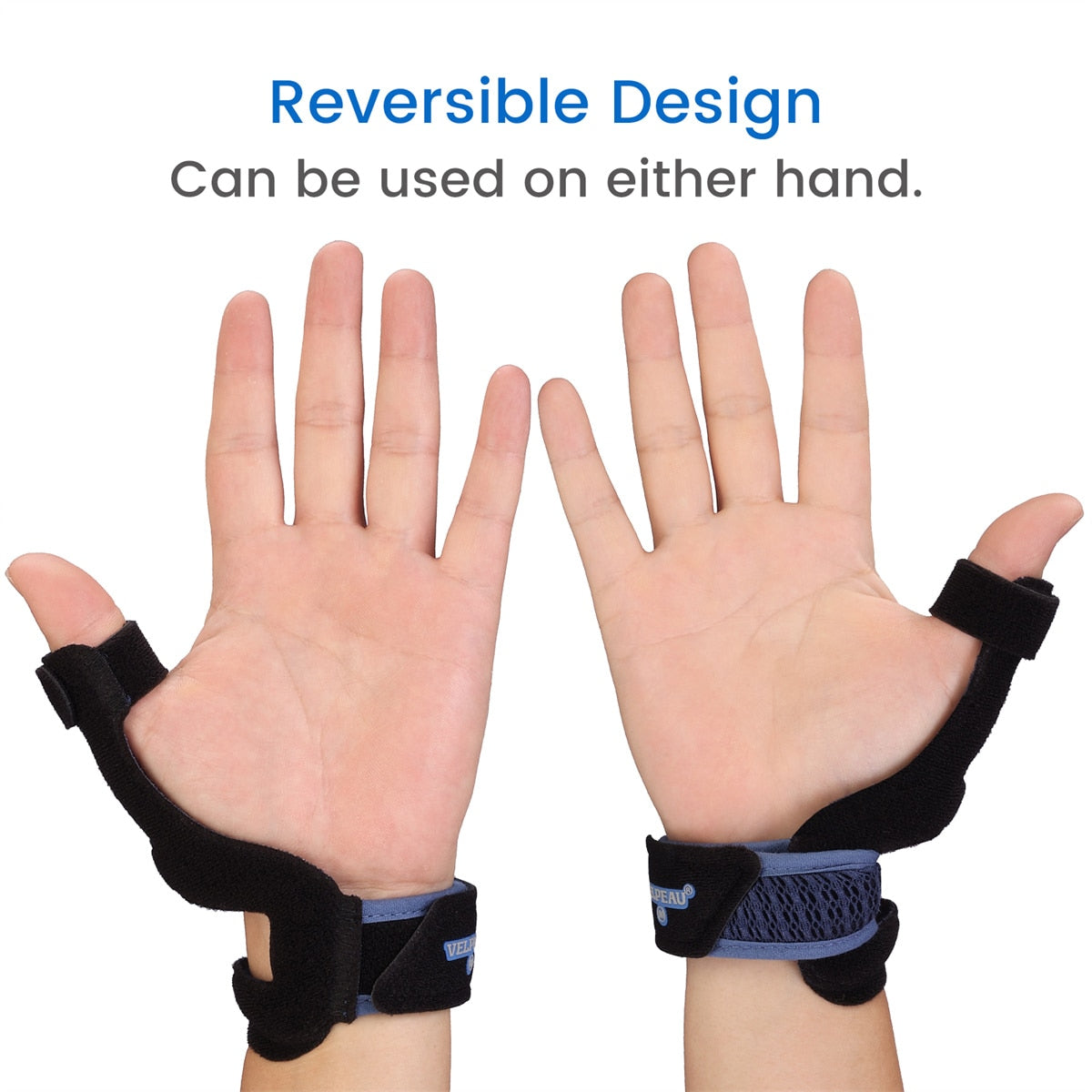 VELPEAU Thumb Brace Reversible Wrist Thumb Spica Splint CMC Support Stabilizer for Trigger Finger De Quervain's and Arthritis